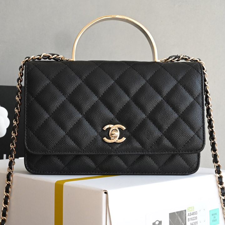 Ch*el top handle bags